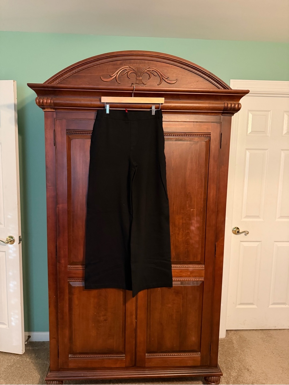 SPANX Black Wide-Leg Ponte Pants